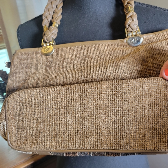 VINTAGE 80'S PIER GIORGIO MADE IN ITALY CHENILLE PATCHWORK BAG - Picture 4 of 9